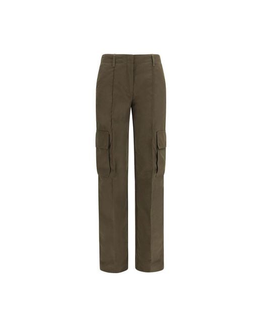 Burberry Green Bicolor Cotton Cargo Pants
