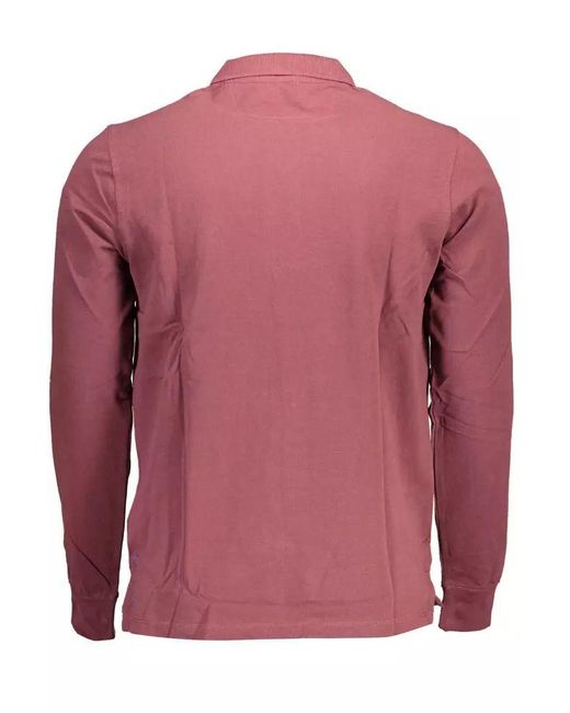 U.S. POLO ASSN. Pink Purple Cotton Polo Shirt for men