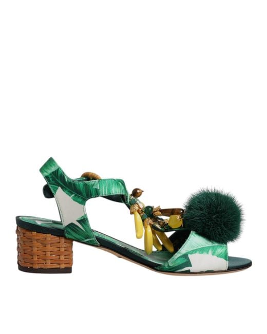 Dolce & Gabbana Green High Heel Sandals
