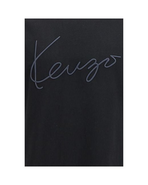 KENZO Black Cotton T for men