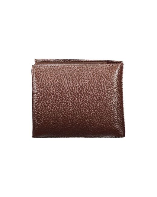 Tommy Hilfiger Brown Elegant Leather Bifold Wallet for men