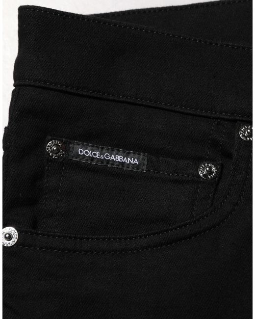 Dolce & Gabbana Black Cotton Stretch Slim Fit Denim Jeans Co+02 Clothing for men