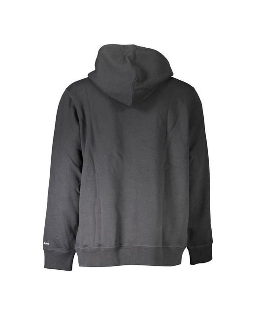 Calvin Klein Black Sleek Hooded Sweatshirt With Central Pocket for men