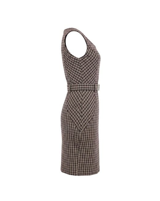 Trussardi Brown Black Cotton Dress