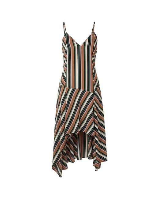 Trussardi Black Brown Viscose Dress