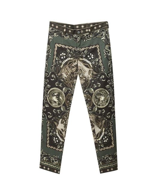 Dolce & Gabbana Gray Cotton Casual Pants
