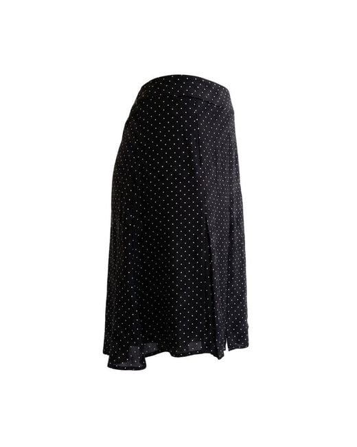 Trussardi Blue Black Viscose Skirt