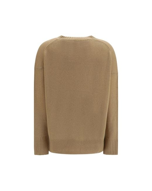 Allude Natural Beige Cashmere Sweatshirt