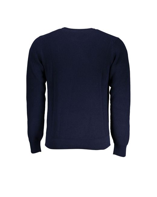 K-Way Blue Crew Neck Cotton Sweater for men