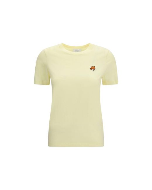 Maison Kitsuné Yellow Bicolor Cotton T