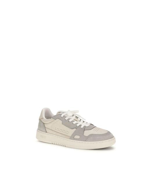 Axel Arigato White Gray Calf Leather Bos Taurus Athletic Sneakers for men