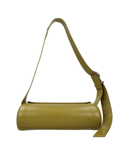 Jil Sander Green Leather Crossbody Bag