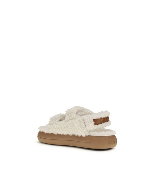 Moon Boot Natural Calf Leather Bos Taurus Sandals