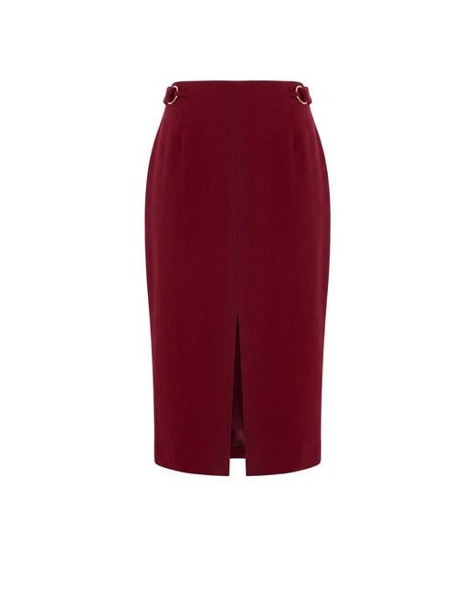 Trussardi Red Polyester Skirt