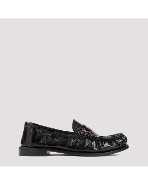 Saint Laurent Black Leather Loafers