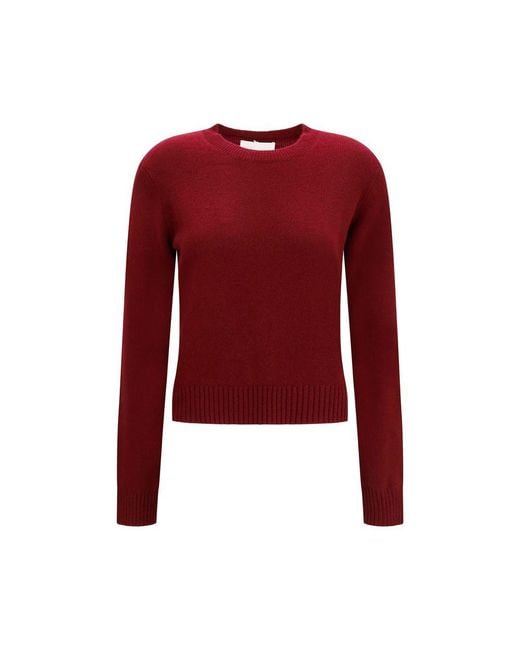 Lisa Yang Red Bordeaux Cashmere Sweater