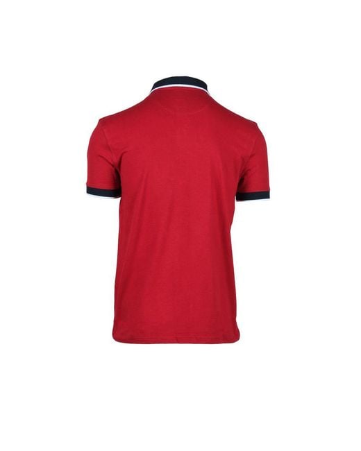 North Sails Red Multicolor Cotton Polo Shirt for men