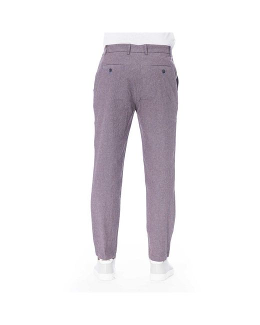 DISTRETTO12 Purple Cotton Jeans & Pant for men