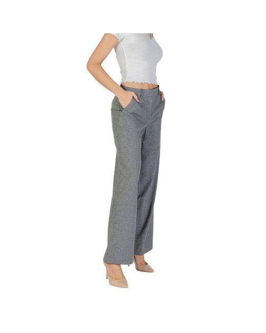 ONLY Gray Recycled Polyester Casual Pants