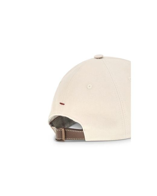 Brunello Cucinelli Natural Beige Cotton Cap (baseball Hat) for men