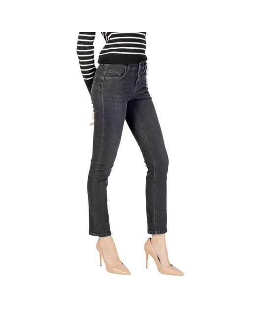 Liu Jo Blue Black Cotton Skinny Jeans