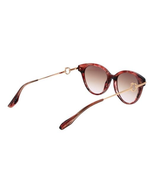 Trussardi Brown Multicolor Acetate Sunglasses
