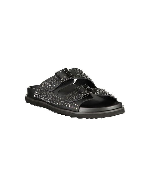 Laura Biagiotti Black Polyurethane 's Slipper