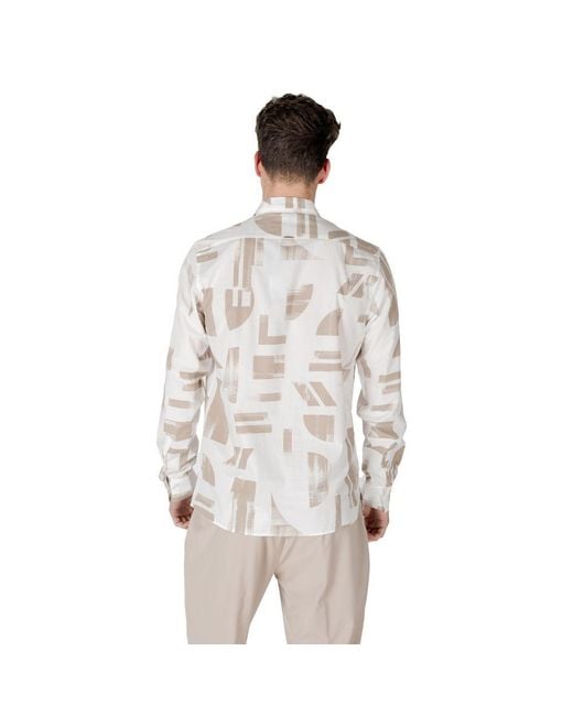 Antony Morato Multicolor Beige Viscose Shirt for men