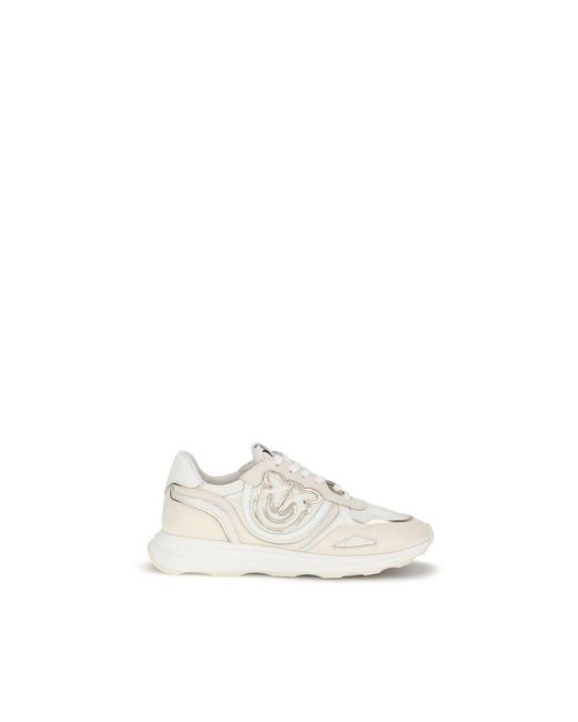 Pinko White Cotton Athletic Sneakers