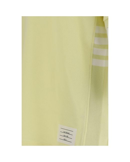 Thom Browne Yellow Bicolor Cotton Polo Shirt for men