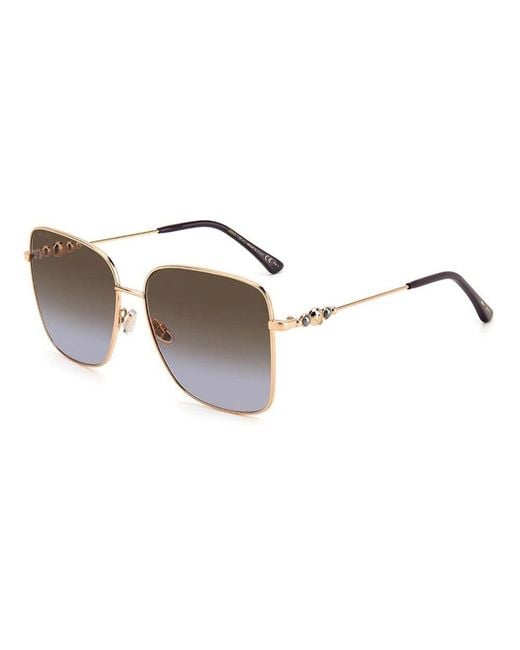 Jimmy Choo Metallic Gold Metal Sunglasses