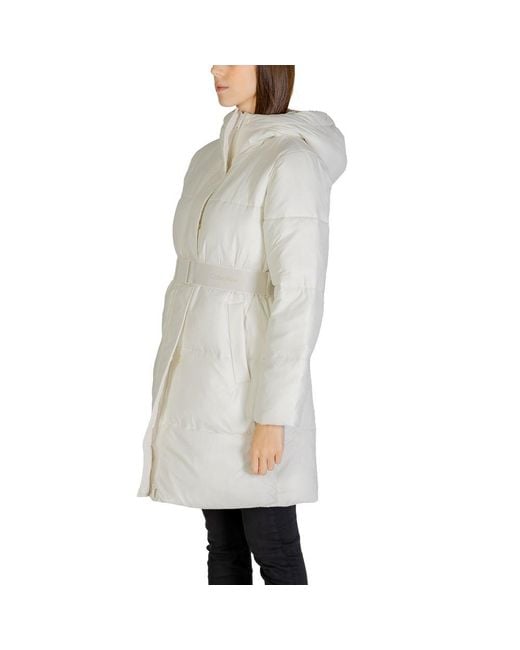 Calvin Klein Gray Cream Nylon Jackets & Coat