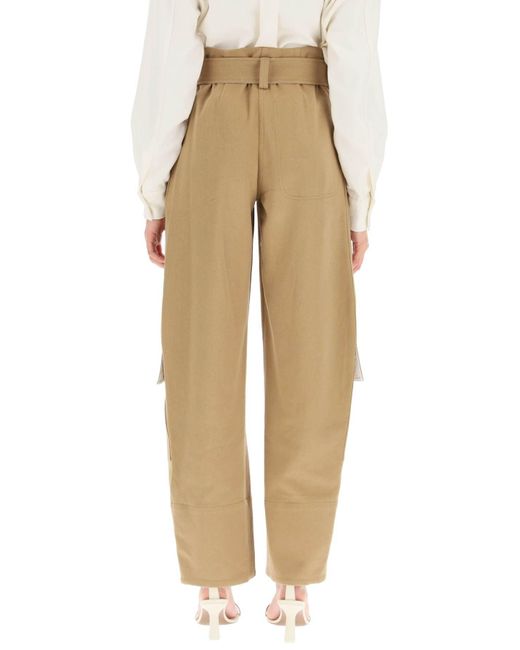Low Classic Natural Cargo Pants With Matching Belt
