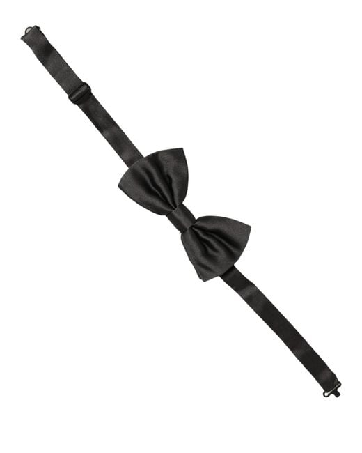 Dolce & Gabbana Black Silk Bow Tie for men