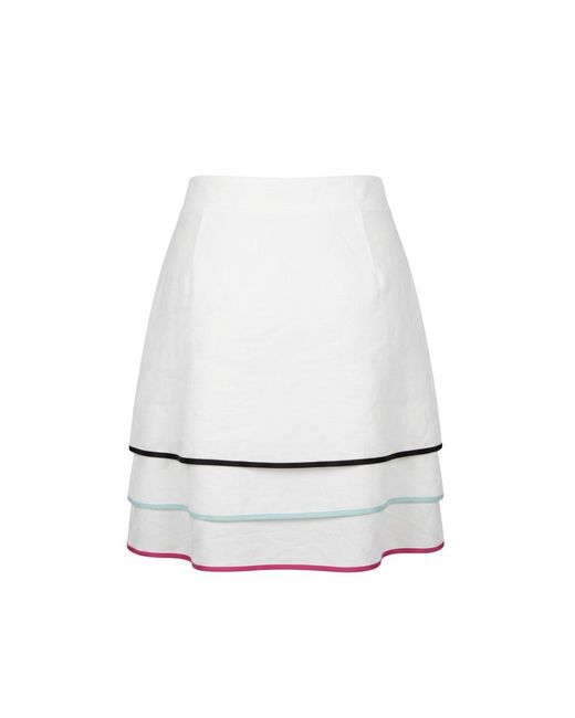 Trussardi White Viscose Skirt