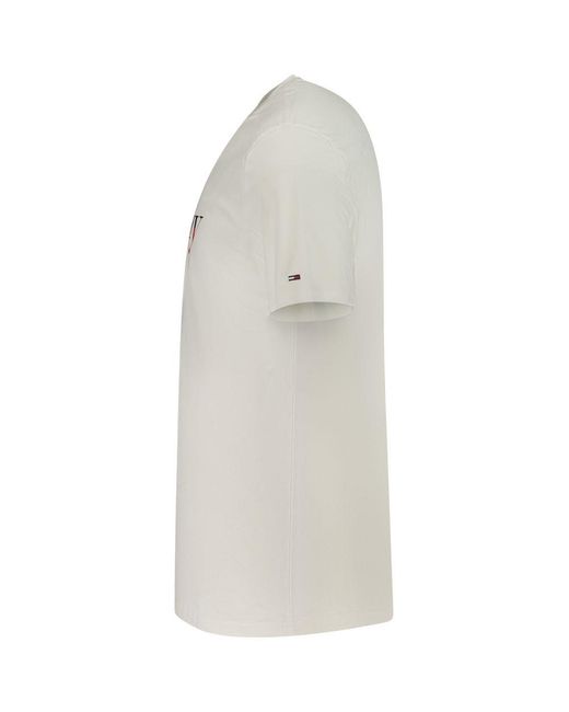 Tommy Hilfiger White Cotton T-Shirt for men