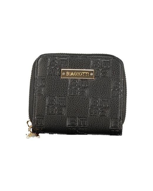Laura Biagiotti Black Polyurethane Wallet