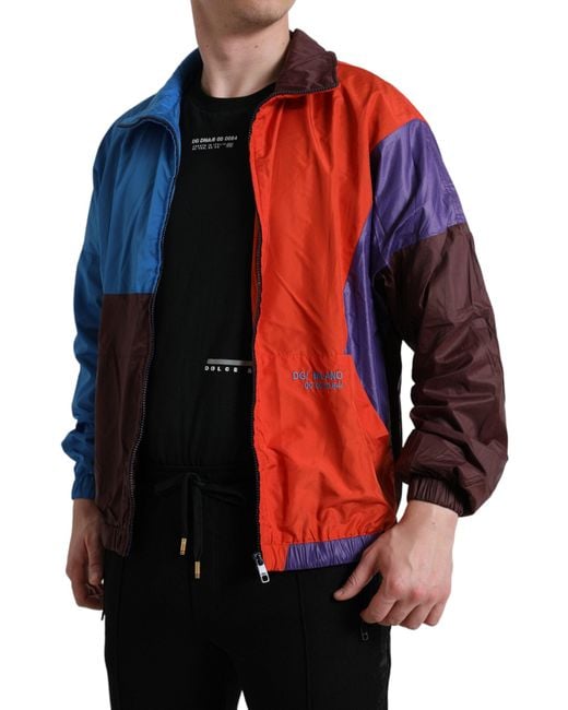 Dolce & Gabbana Blue Color Windbreaker Jacket for men