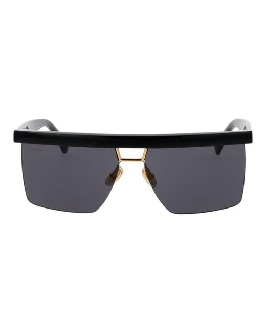 Max Mara Black Stainless Steel Sunglasses
