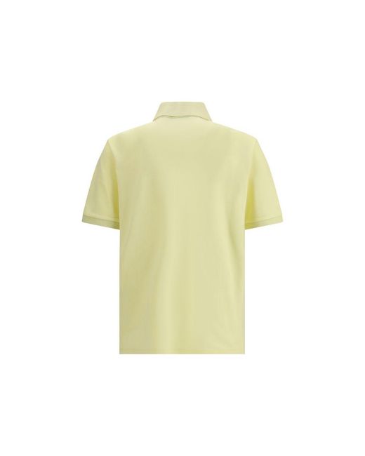 Thom Browne Yellow Bicolor Cotton Polo Shirt for men