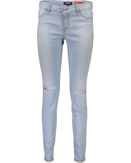Just Cavalli Blue Cotton Jeans & Pant