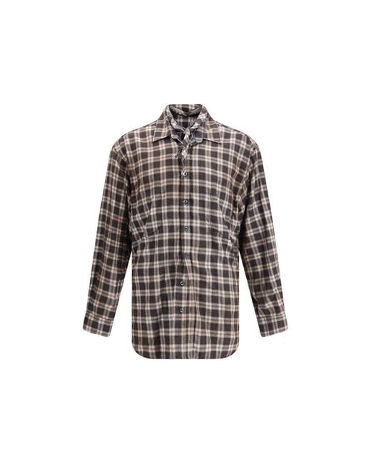 DSquared² Gray Butch Check Shirt for men