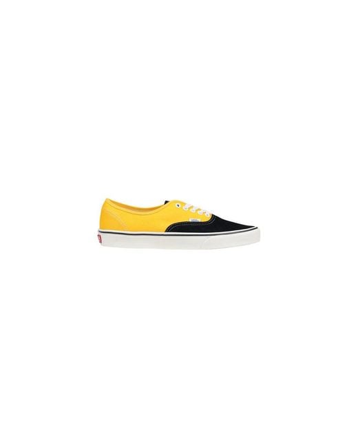 Vans Yellow Black Cotton Low Top Sneakers for men
