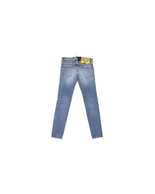 DSquared² Blue Cotton Straight for men