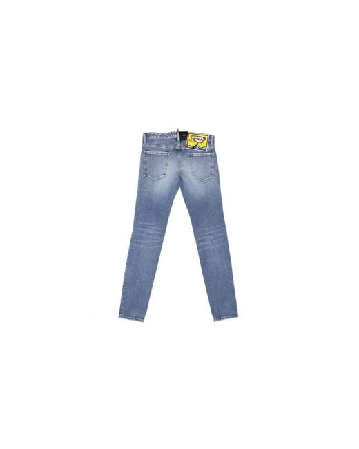 DSquared² Blue Cotton Straight for men