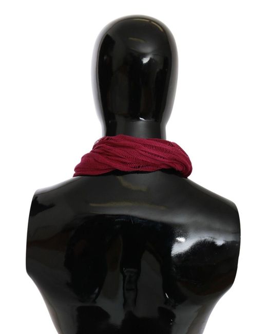 John Galliano Red Neck Wrap Shawl Foulard Scarf for men