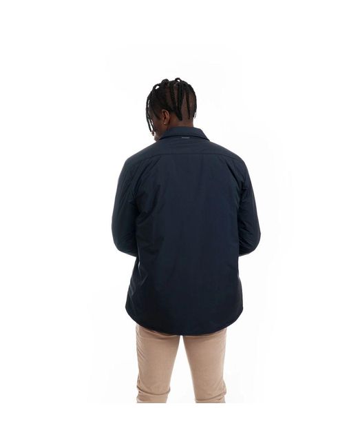 People Of Shibuya Blue Chic Technical Fabric Jacket With Button Closure for men