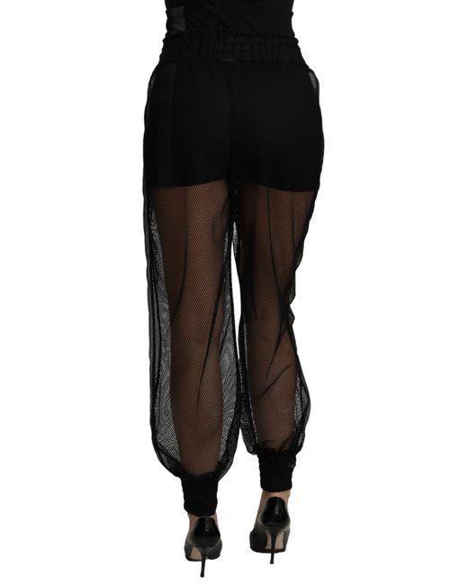 Dolce & Gabbana Black Silk-Blend Pant