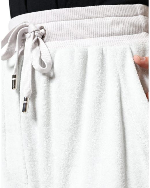 Dolce & Gabbana White Nylon Jogger Sweatwomen's Pants