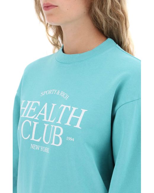 Sporty & Rich Blue 'sr Health Club' Sweatshirt